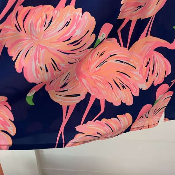 •LILLY PULITZER 100% SILK BLOUSE FLAMINGO PINK•⬇️FINAL PRICE⬇️ - Picture 4 of 11